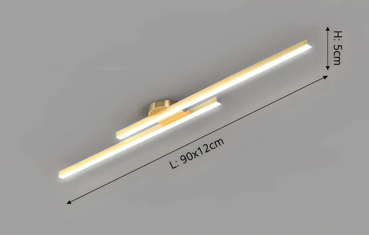 Plafonnier LED avec télécommande rectangulaire fin Aisle, vue 14