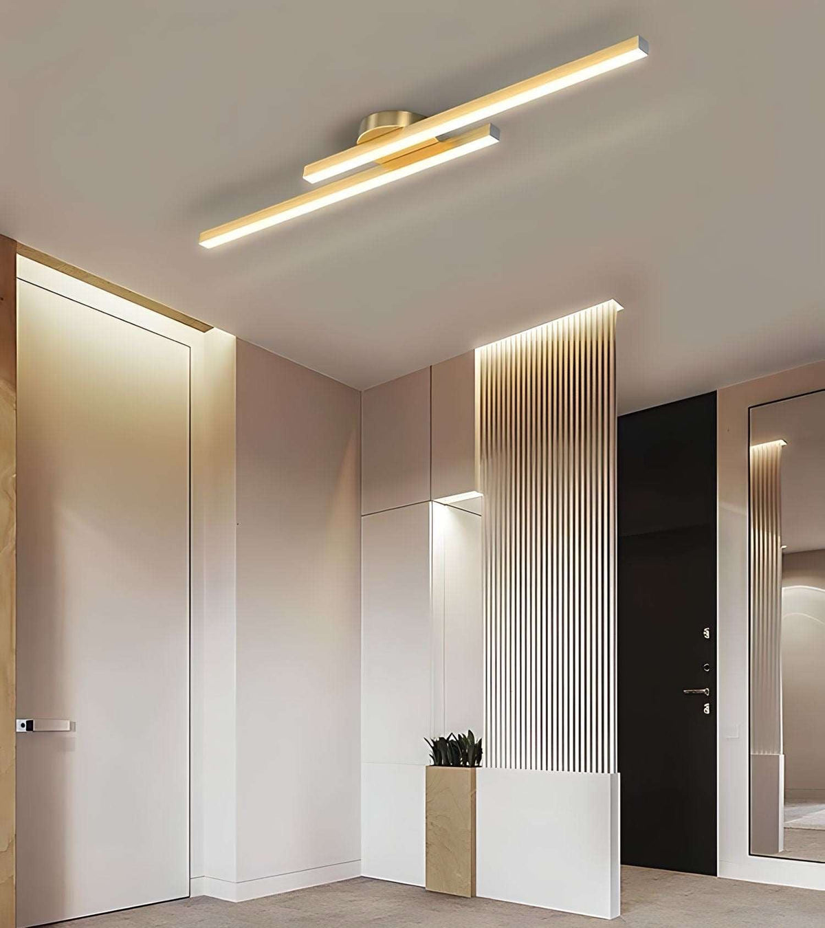 Plafonnier LED avec télécommande rectangulaire fin Aisle, vue 5