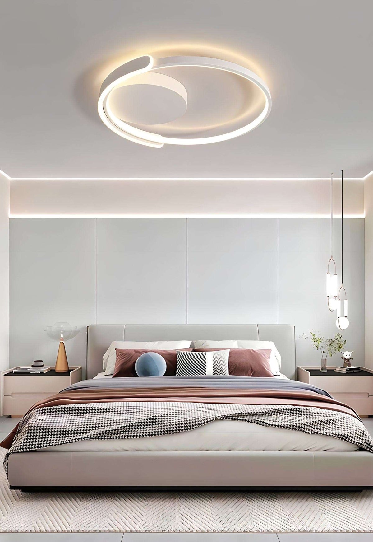 Plafonnier LED avec télécommande rond et extra-plat Taos, vue 3
