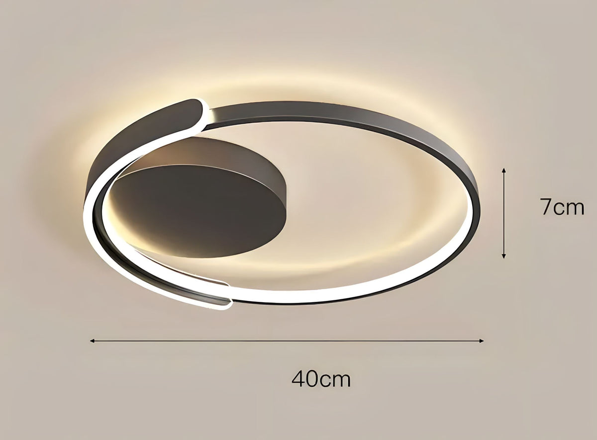 Plafonnier LED avec télécommande rond et extra-plat Taos, vue 5