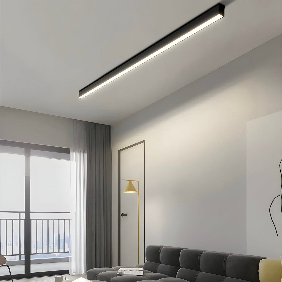 Plafonnier LED avec télécommande sobre de 60 à 200 cm Suora, vue 2