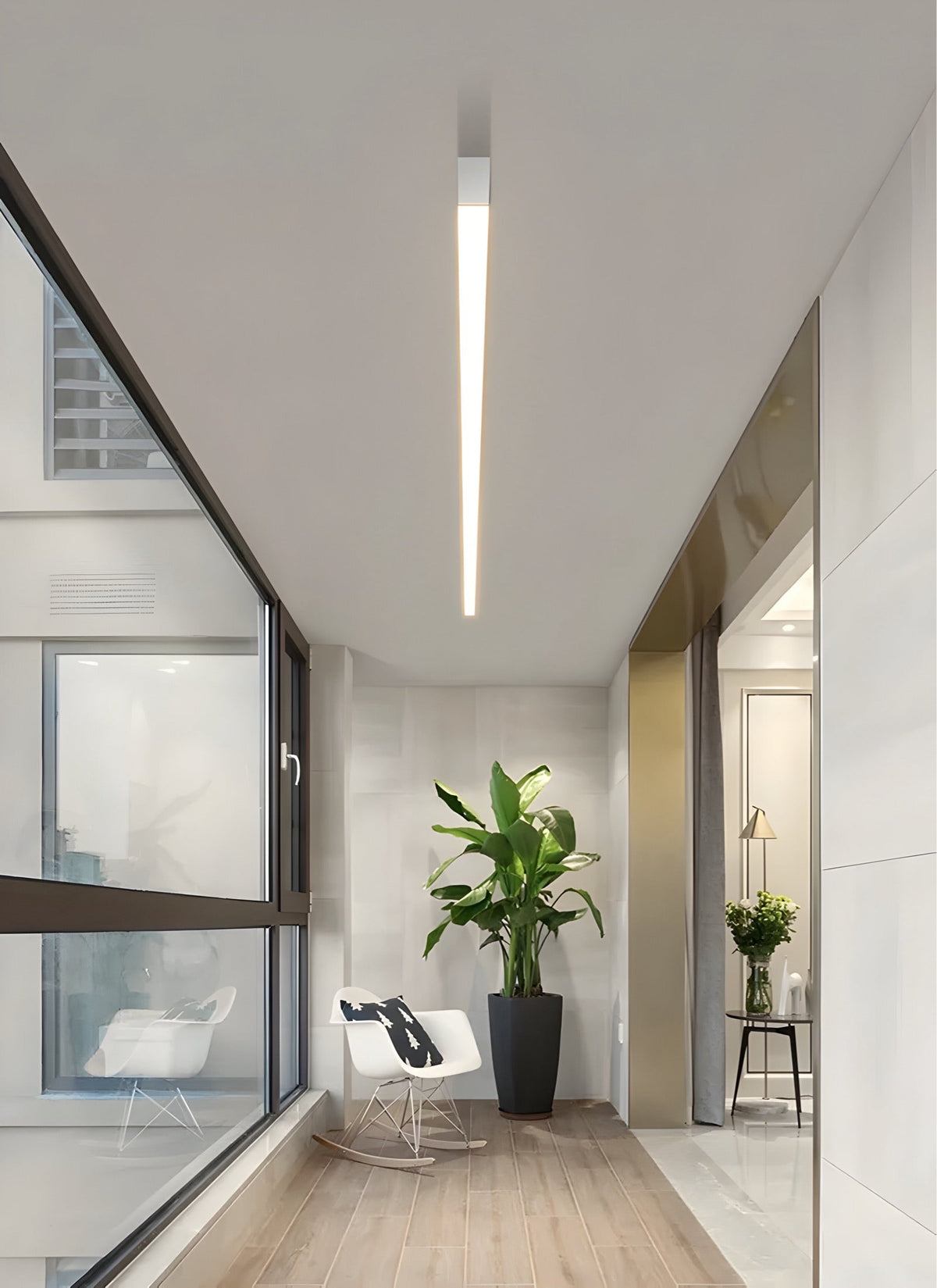 Plafonnier LED avec télécommande sobre de 60 à 200 cm Suora, vue 3