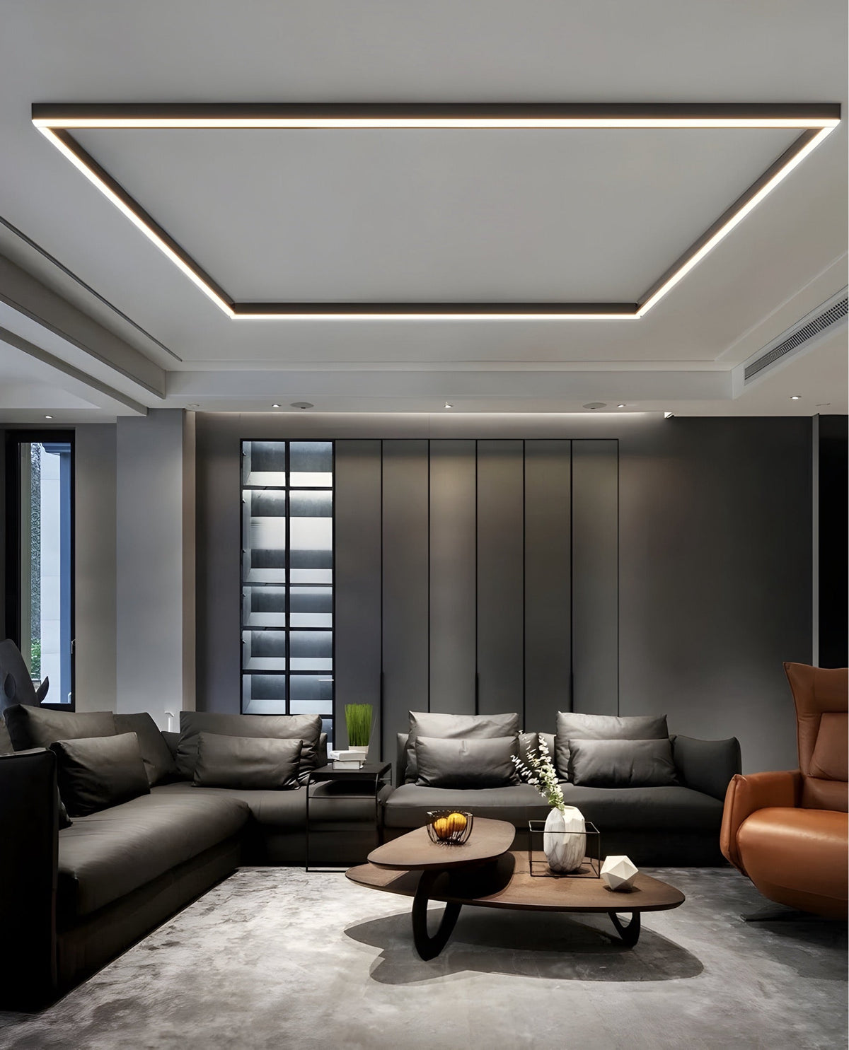Plafonnier LED avec télécommande sobre de 60 à 200 cm Suora, vue 4