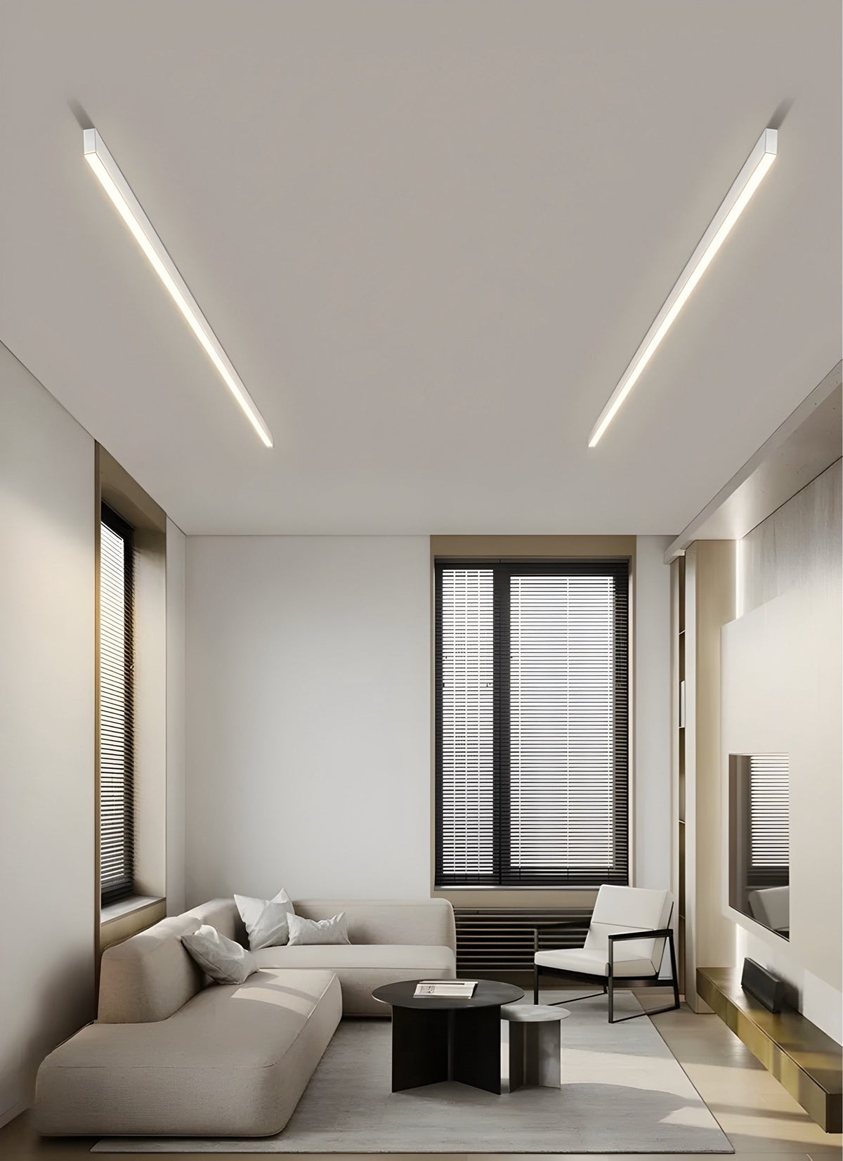 Plafonnier LED avec télécommande sobre de 60 à 200 cm Suora, vue 5