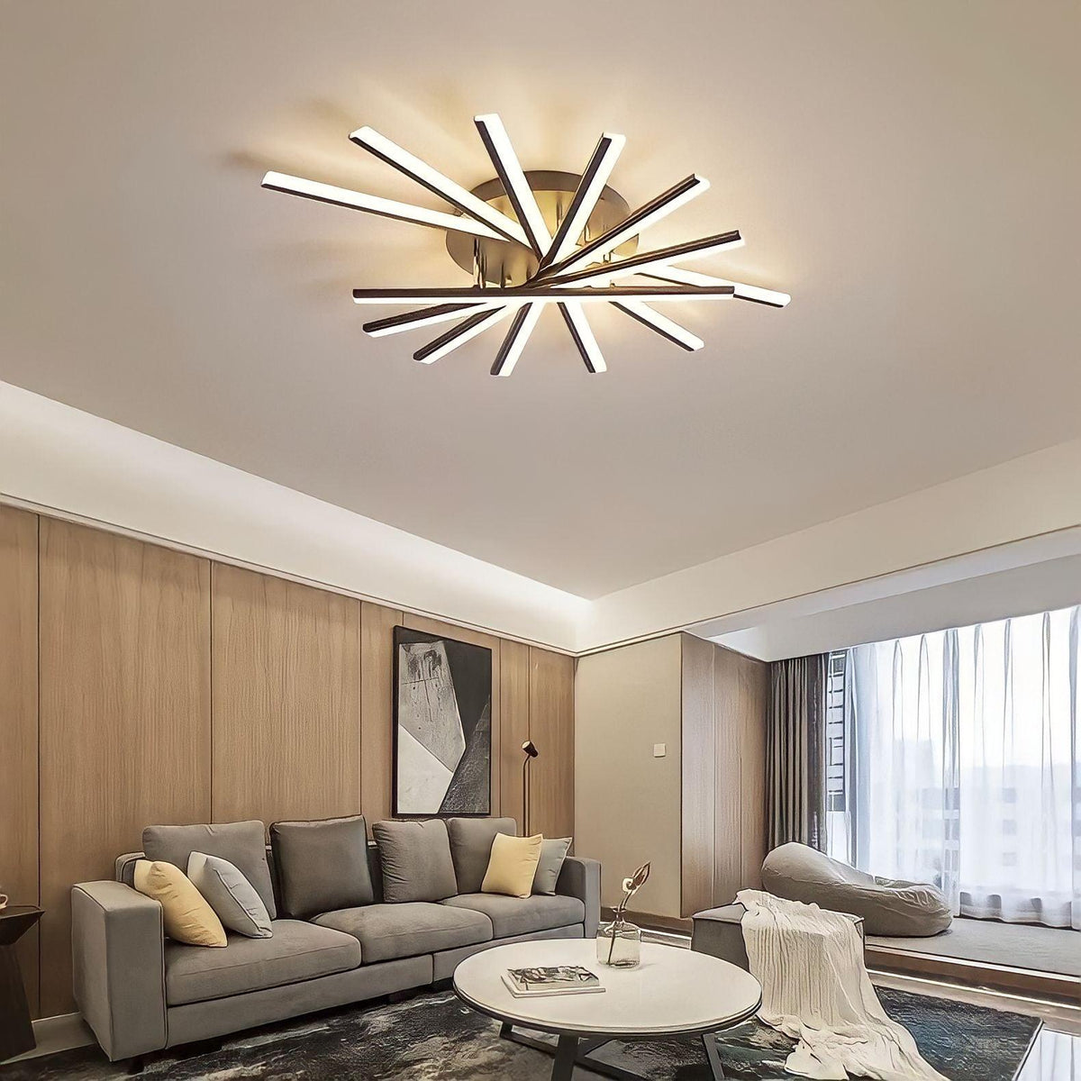 Plafonnier LED nordique à branches de 5 à 9 éléments