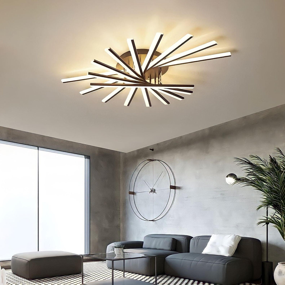 Plafonnier LED nordique à branches de 5 à 9 éléments, vue 2