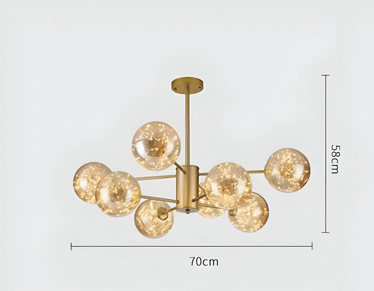 Plafonnier moderne à globes de verre effet ciel étoilé, vue 16