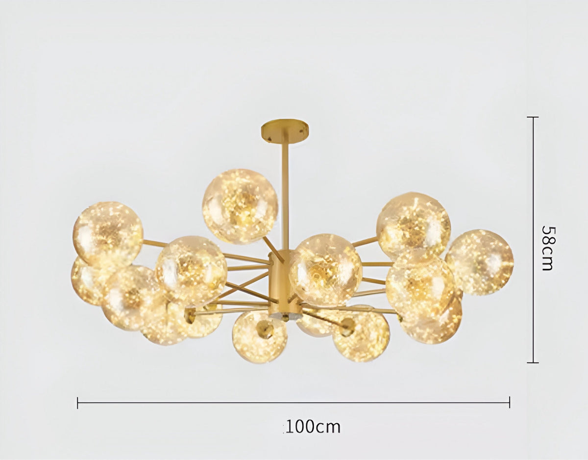 Plafonnier moderne à globes de verre effet ciel étoilé, vue 19