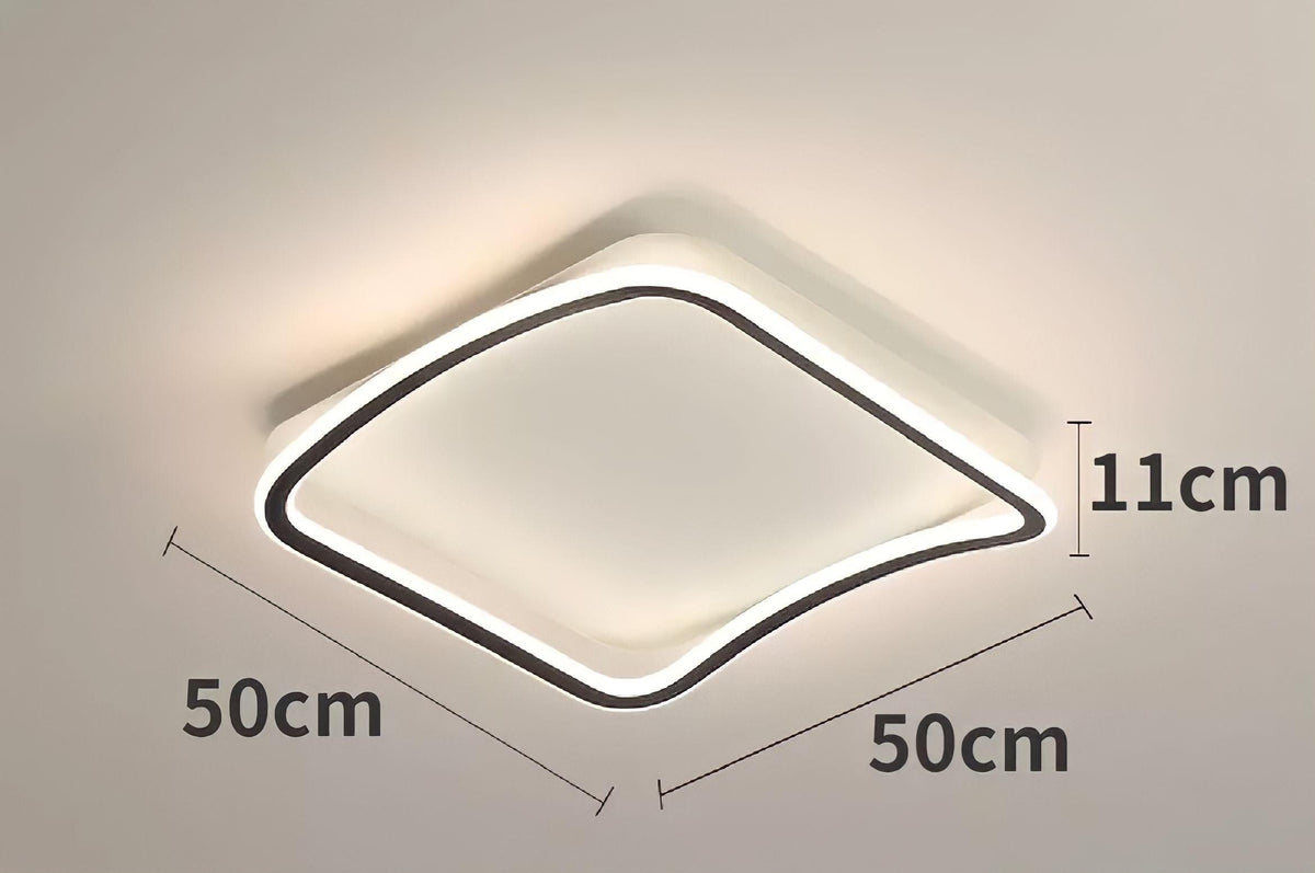 Plafonnier moderne LED plat, rond, carré ou rectangulaire, vue 11