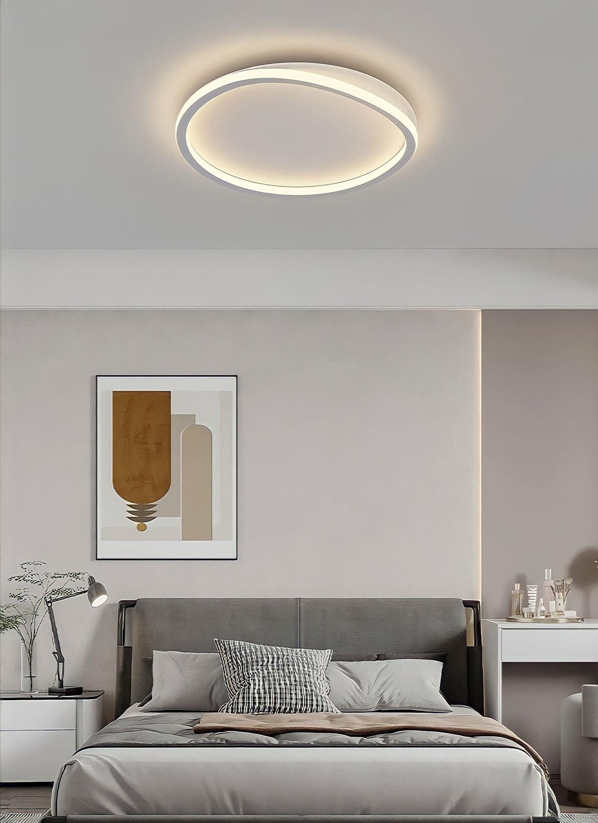Plafonnier moderne LED plat, rond, carré ou rectangulaire, vue 4