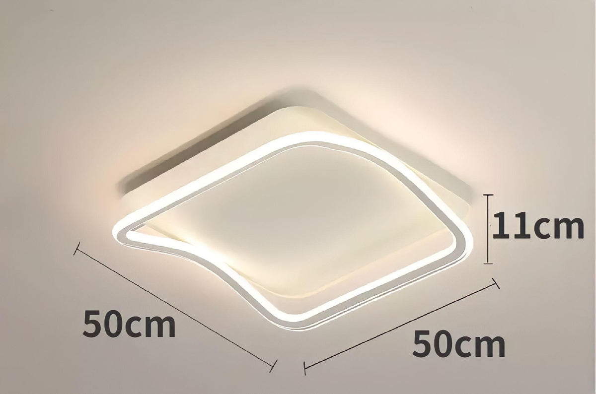 Plafonnier moderne LED plat, rond, carré ou rectangulaire, vue 8