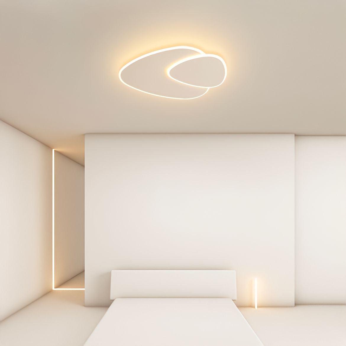 Plafonnier moderne LED rectangulaire avec télécommande