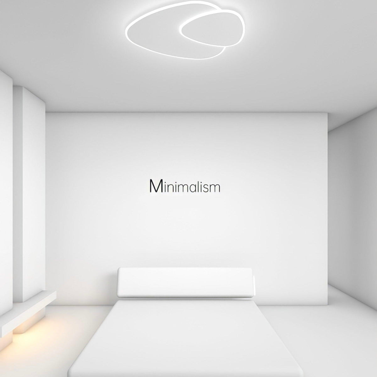 Plafonnier moderne LED rectangulaire avec télécommande, vue 2