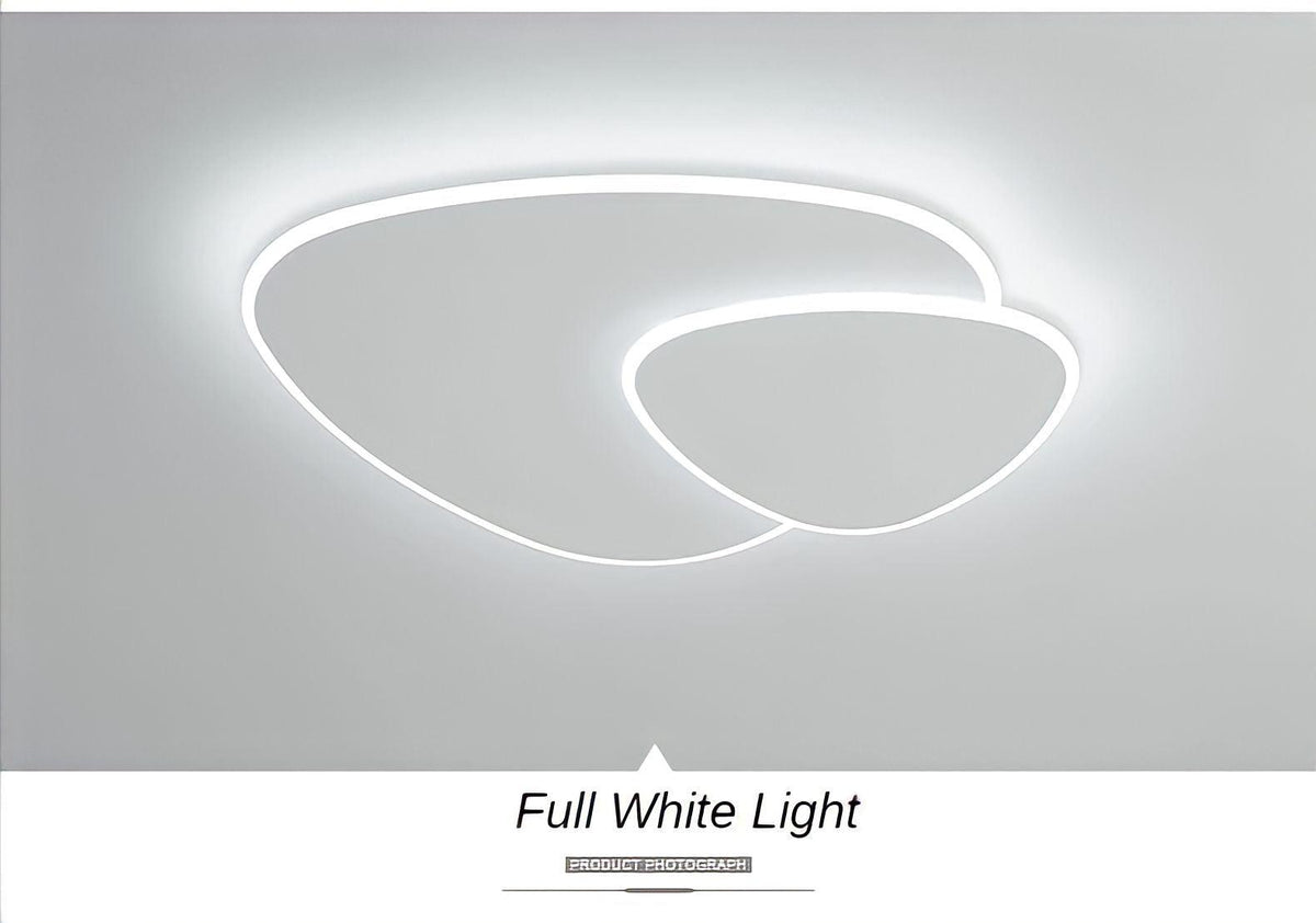Plafonnier moderne LED rectangulaire avec télécommande, vue 4