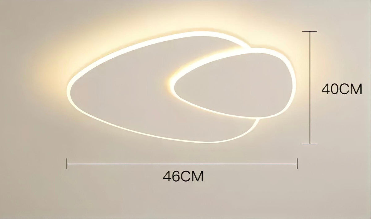 Plafonnier moderne LED rectangulaire avec télécommande, vue 6