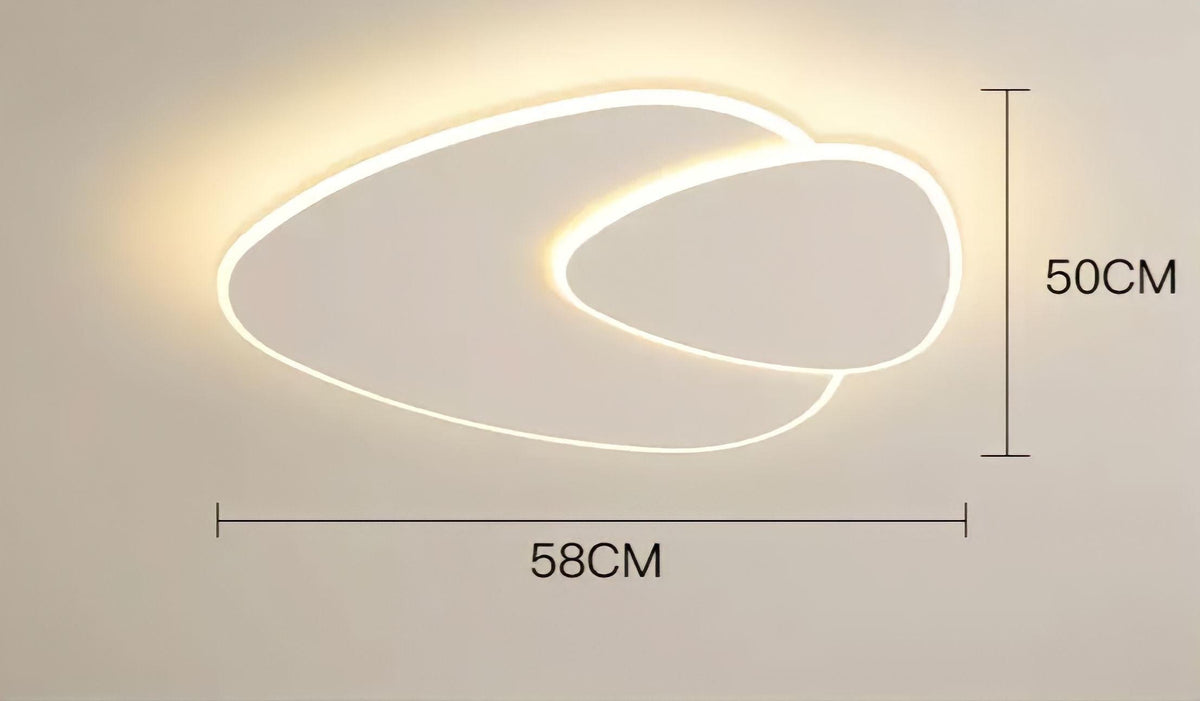 Plafonnier moderne LED rectangulaire avec télécommande, vue 7