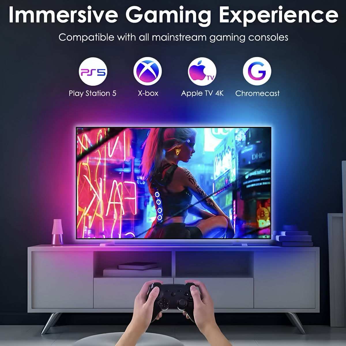Ruban LED TV synchronisé à l'image par boîtier HDMI, vue 5
