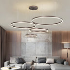 Suspension anneau LED de 1 à 5 cercles en aluminium Halo