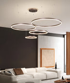 Suspension anneau LED de 1 à 5 cercles en aluminium Halo, vue 10