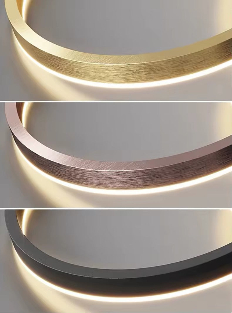 Suspension anneau LED de 1 à 5 cercles en aluminium Halo, vue 12