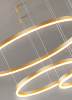 Suspension anneau LED de 1 à 5 cercles en aluminium Halo, vue 13