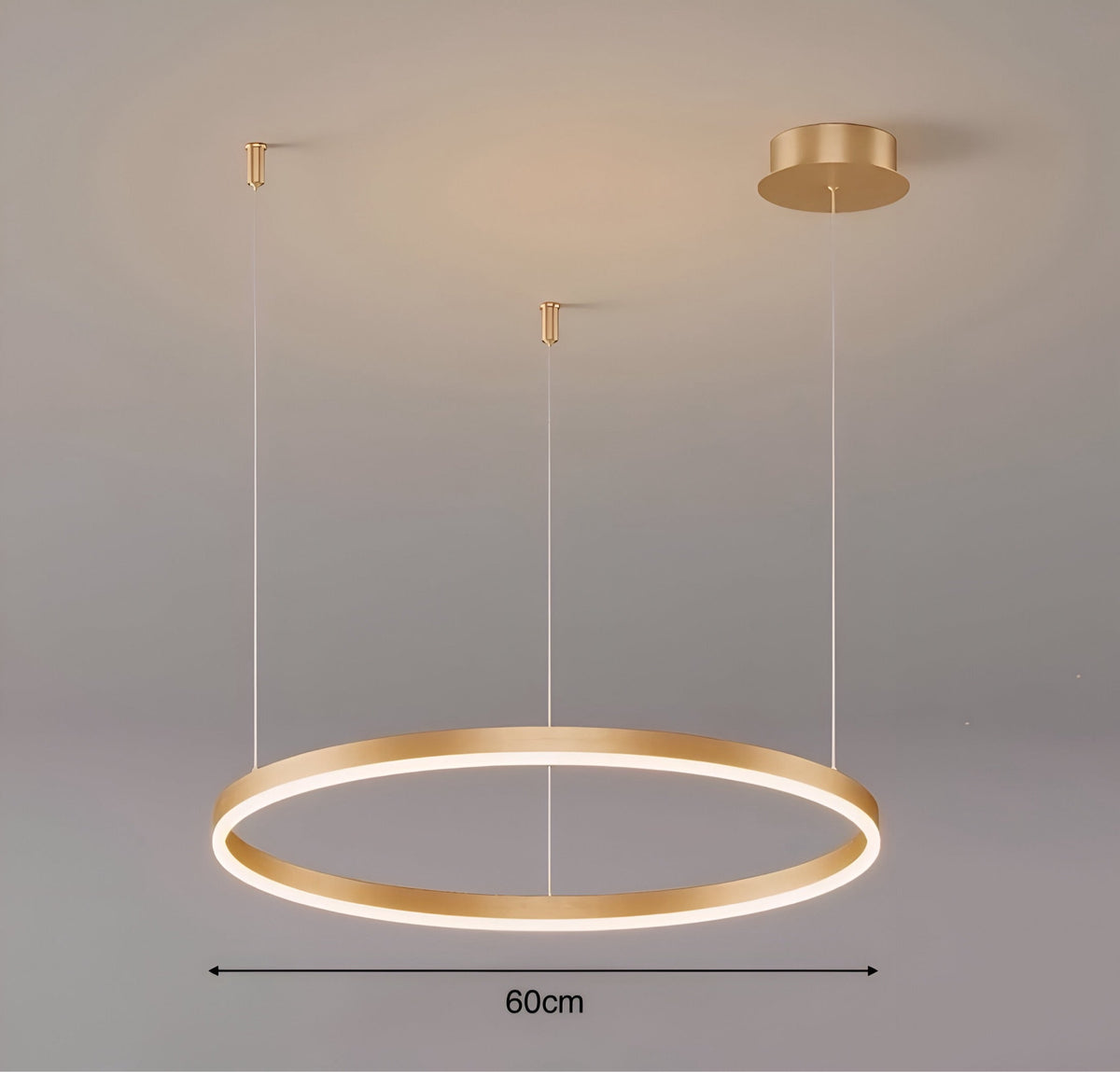 Suspension anneau LED de 1 à 5 cercles en aluminium Halo, vue 14