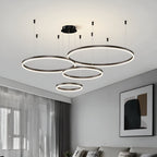 Suspension anneau LED de 1 à 5 cercles en aluminium Halo, vue 2