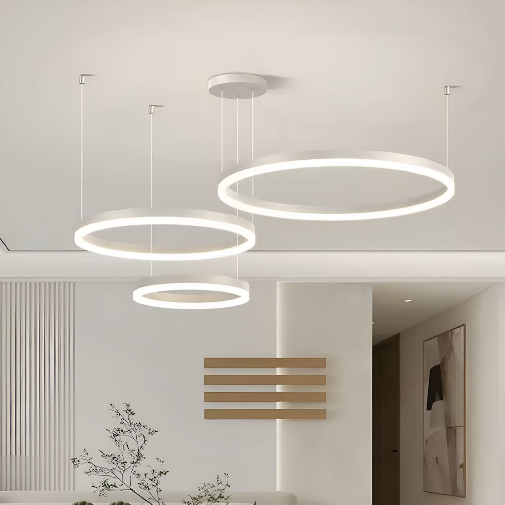 Suspension anneau LED de 1 à 5 cercles en aluminium Halo, vue 4