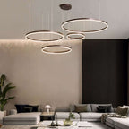 Suspension anneau LED de 1 à 5 cercles en aluminium Halo, vue 5