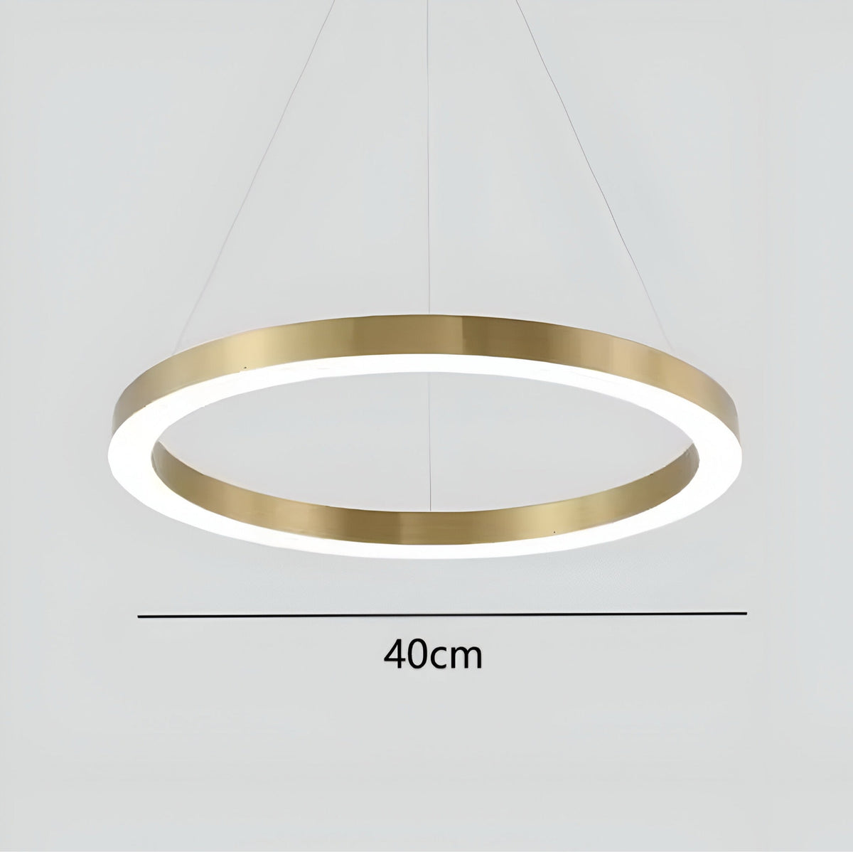Suspension anneau LED dorée en acier inoxydable, 40 à 140 W, vue 9