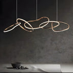 Suspension anneau LED fine en acier chromé Anello Arto, vue 2