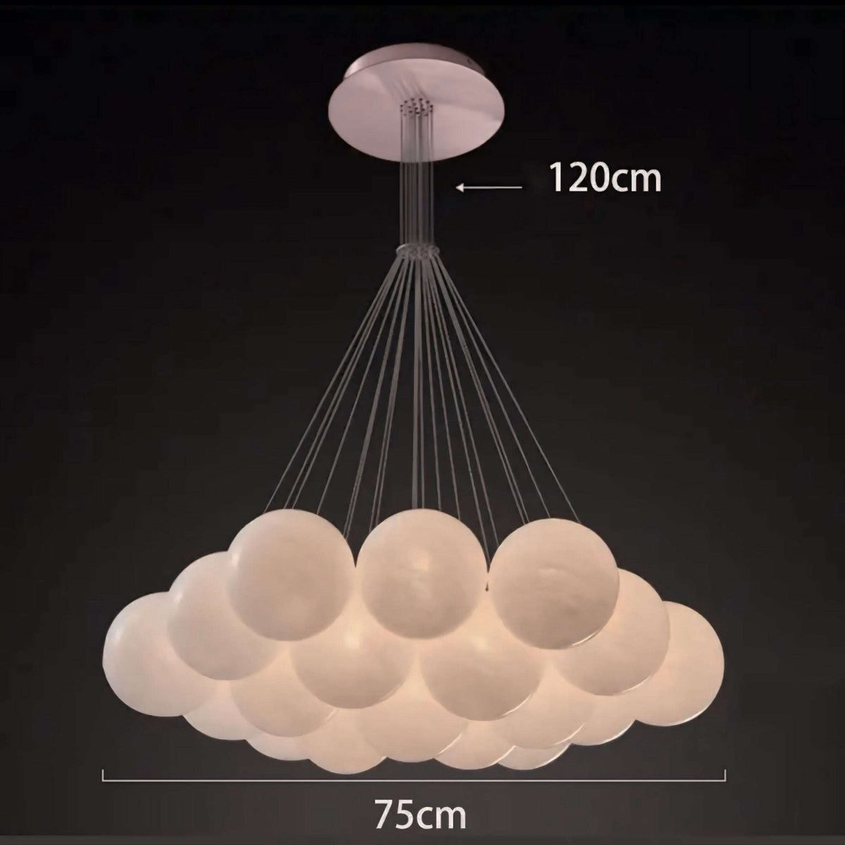 Suspension boule en verre en nuage de globes Nuvola, vue 10