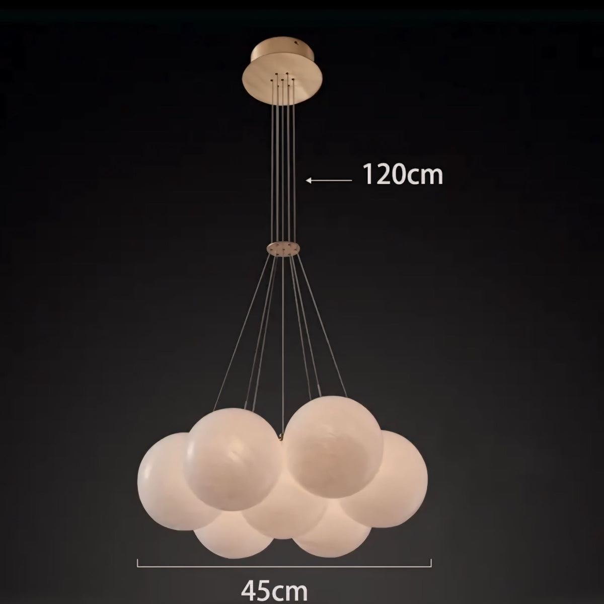 Suspension boule en verre en nuage de globes Nuvola, vue 5