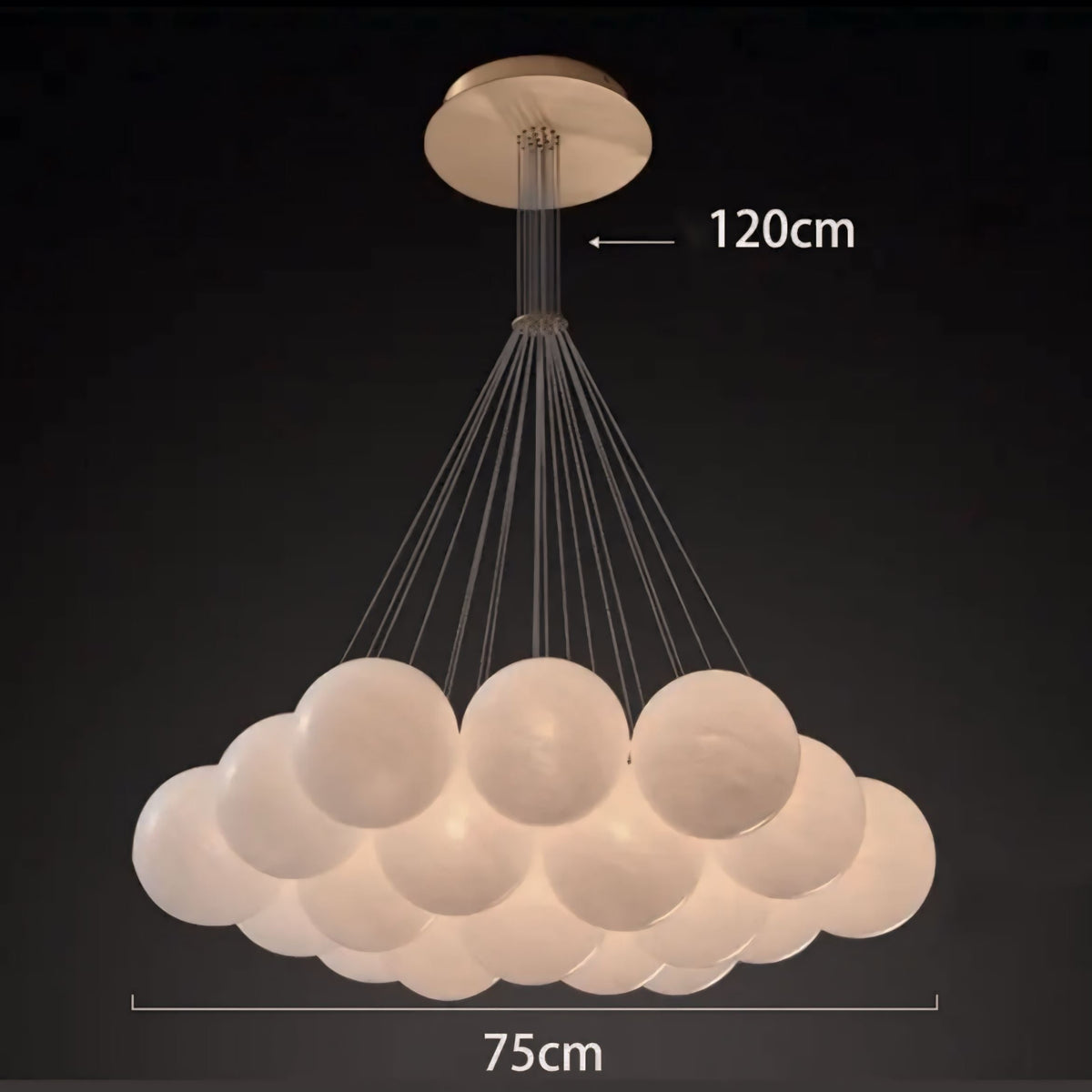 Suspension boule en verre en nuage de globes Nuvola, vue 7