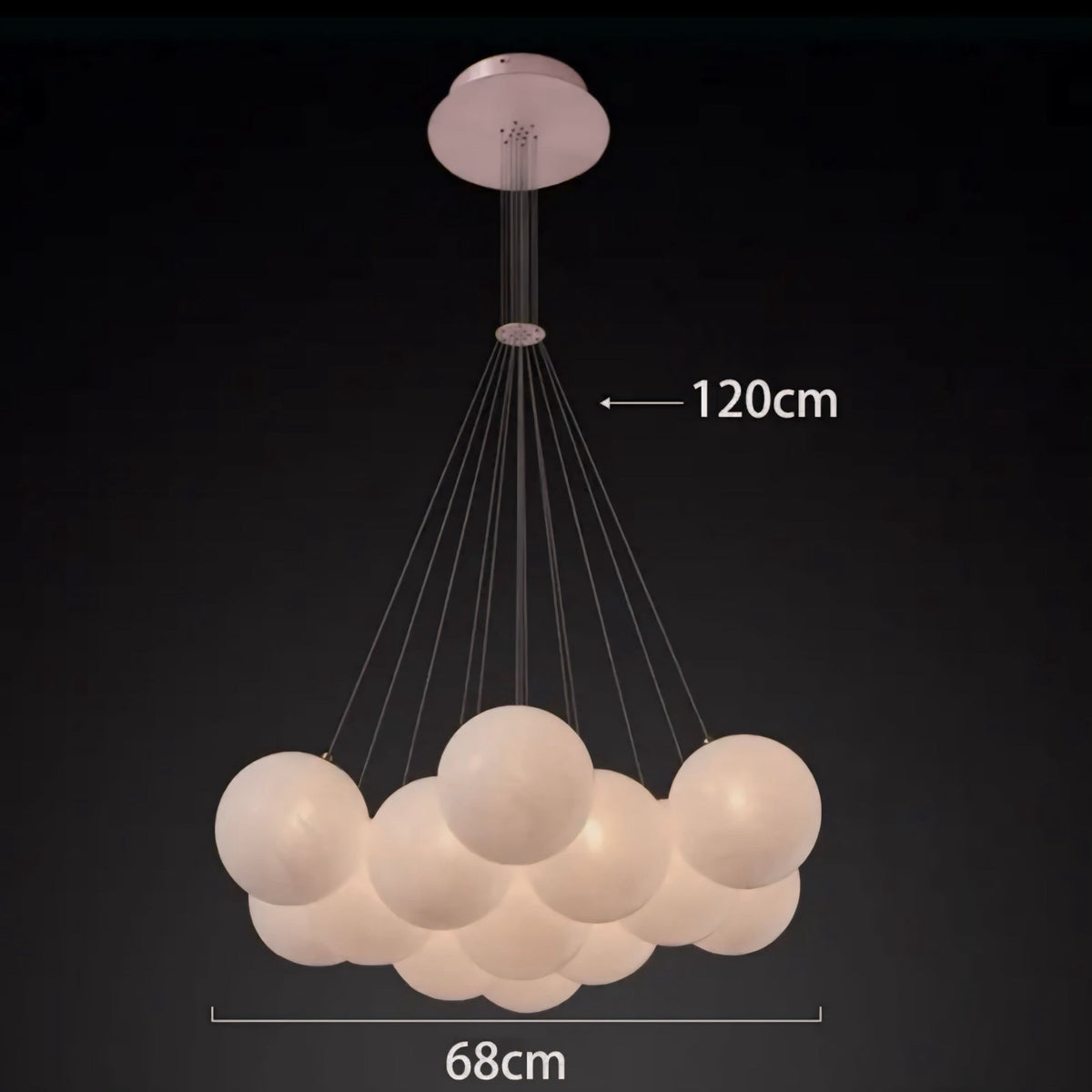 Suspension boule en verre en nuage de globes Nuvola, vue 9
