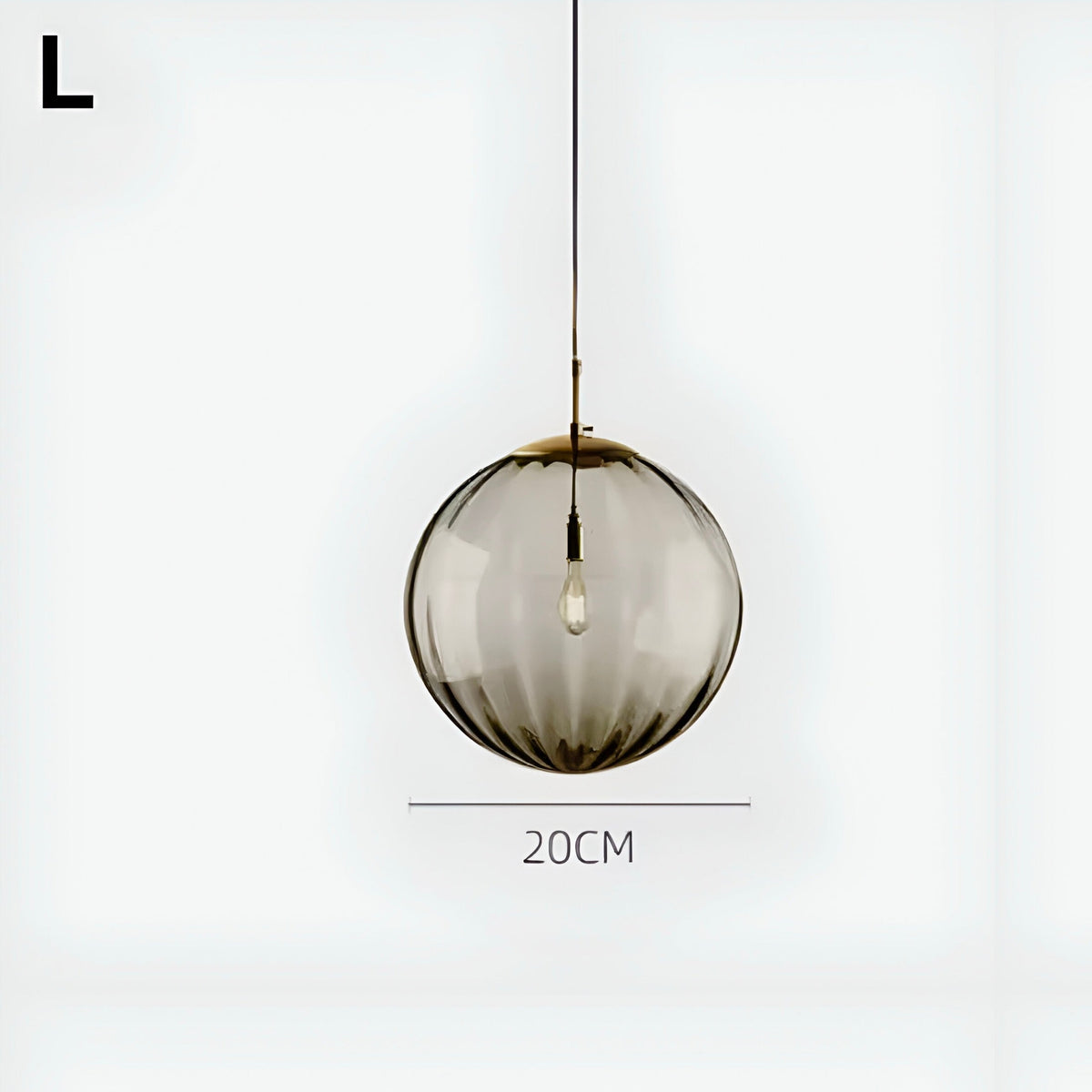 Suspension boule en verre multicolore à ampoules E27, vue 15