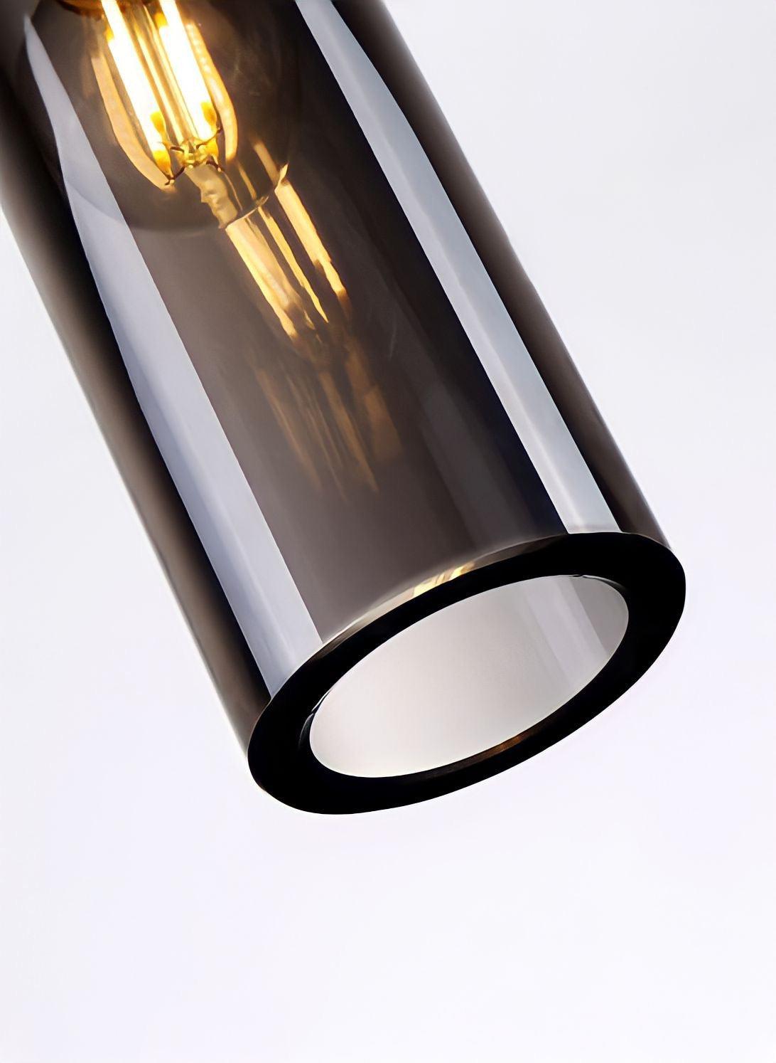 Suspension cristal K9 gris fumé et cuivre Echo, vue 4