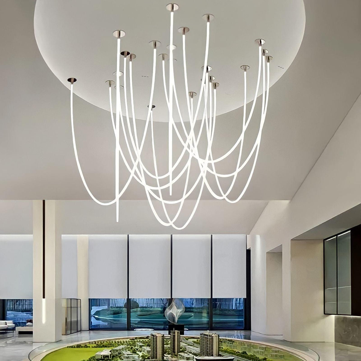 Suspension design à fil lumineux LED en silicone Corda, vue 4