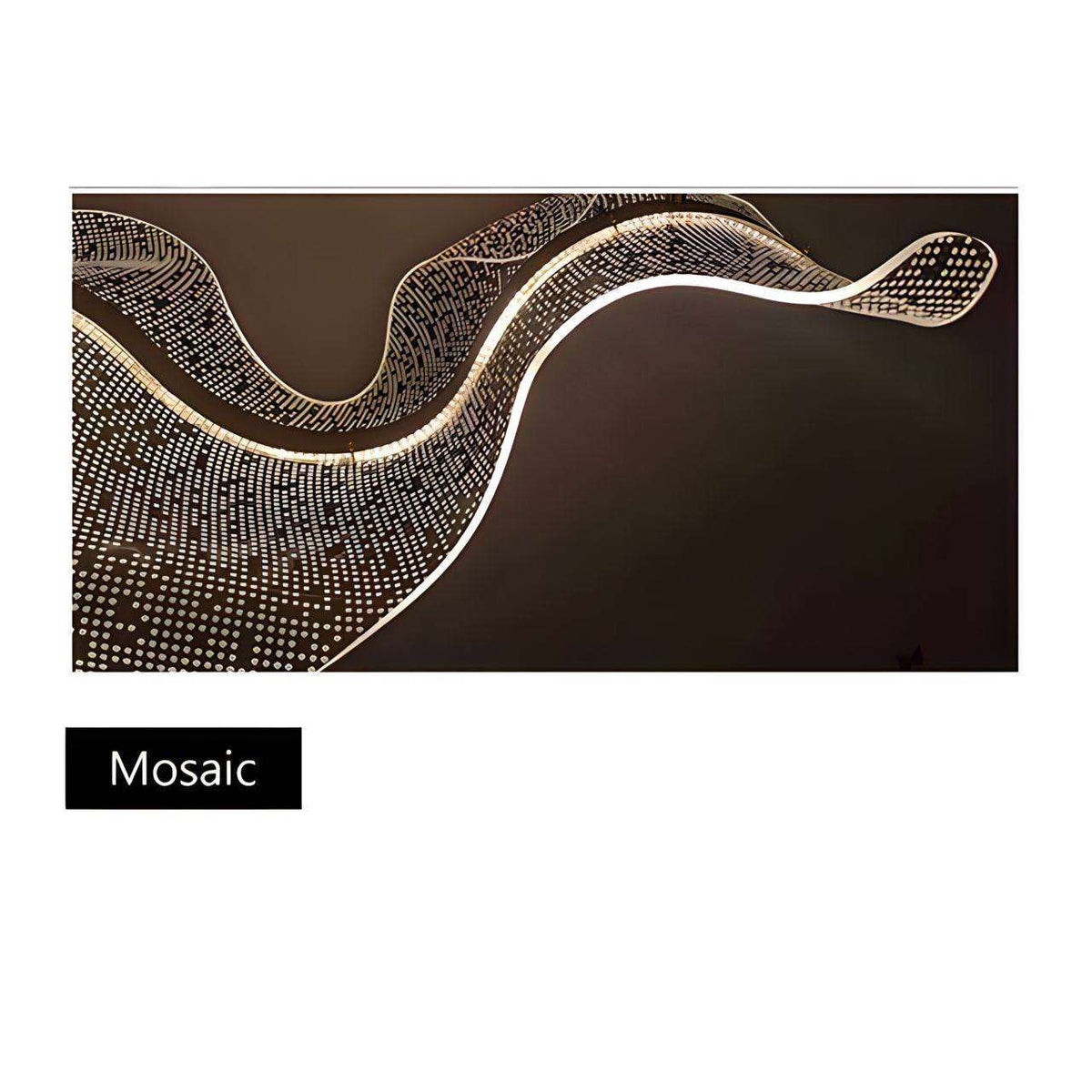 Suspension design courbe en acrylique texturé Telesio, vue 19