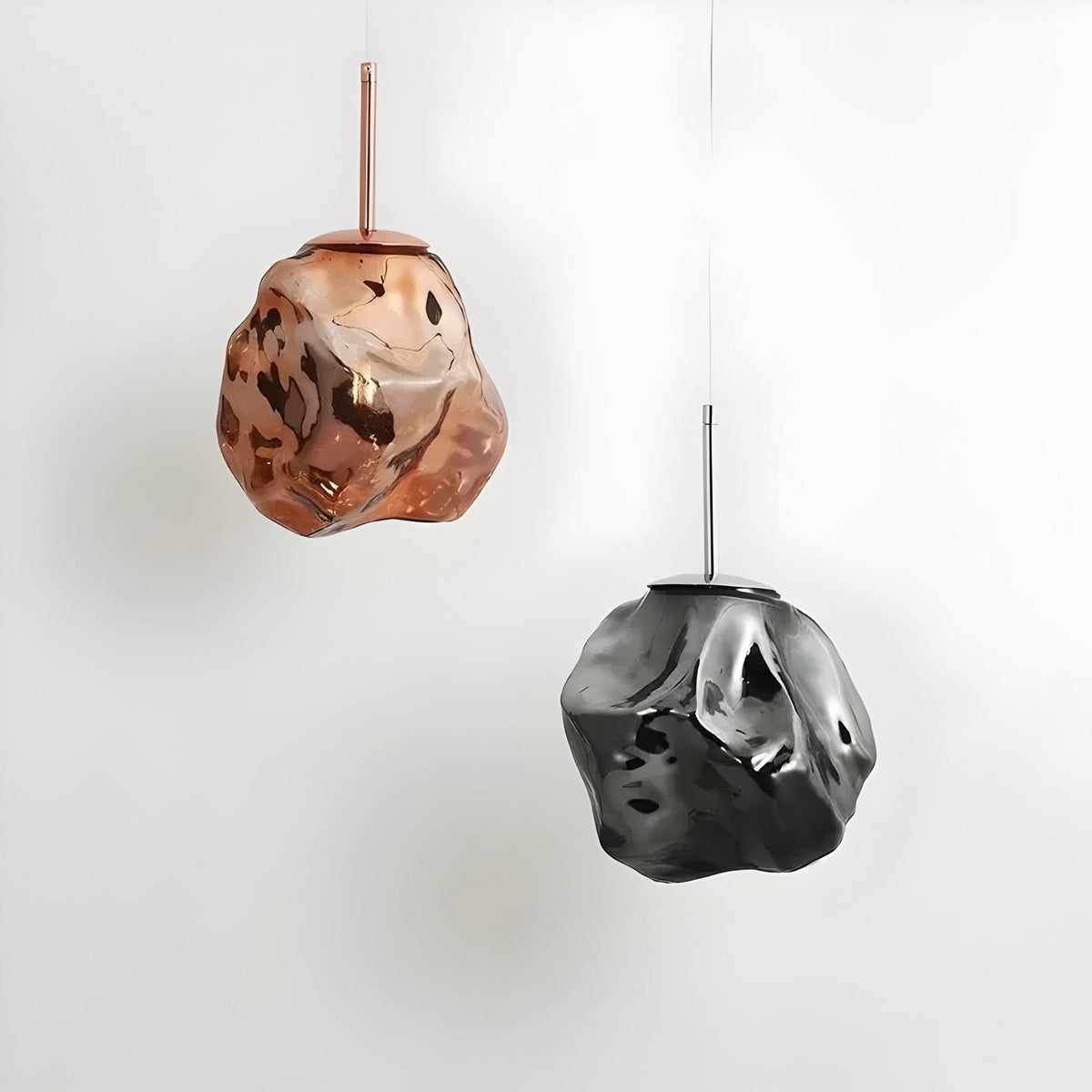 Suspension design en verre taillé façon pierre précieuse Gemma