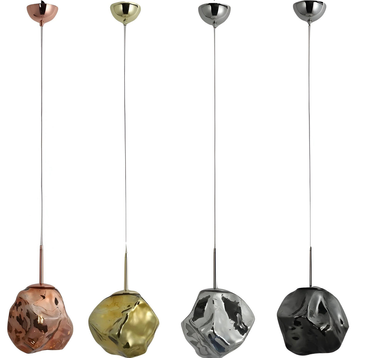 Suspension design en verre taillé façon pierre précieuse Gemma, vue 3