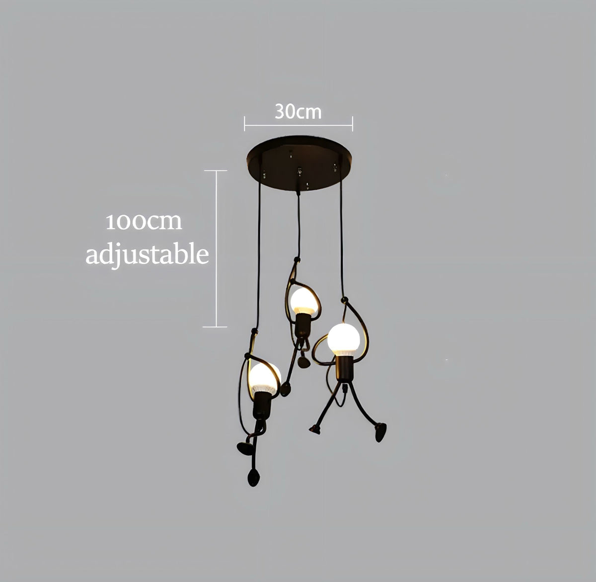 Suspension design grimpeur en fer noir Scalatore, vue 11