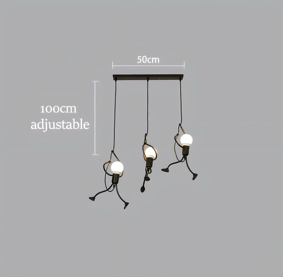 Suspension design grimpeur en fer noir Scalatore, vue 12