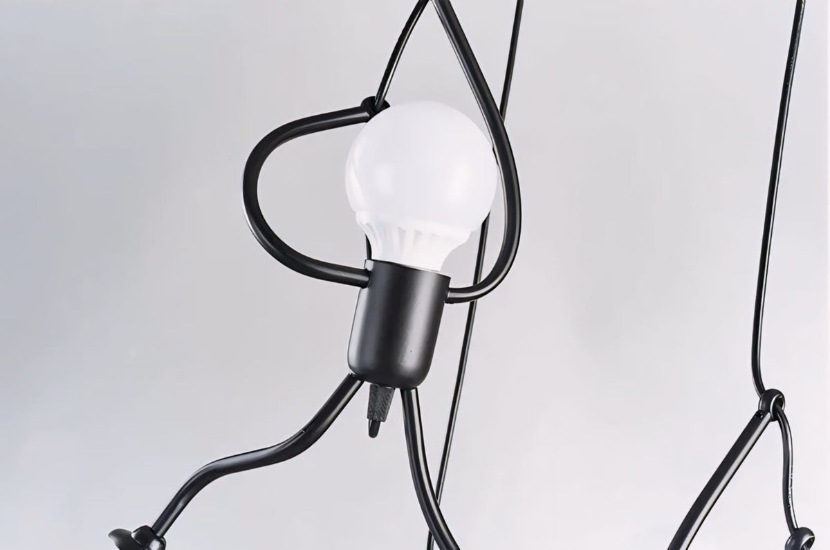 Suspension design grimpeur en fer noir Scalatore, vue 3