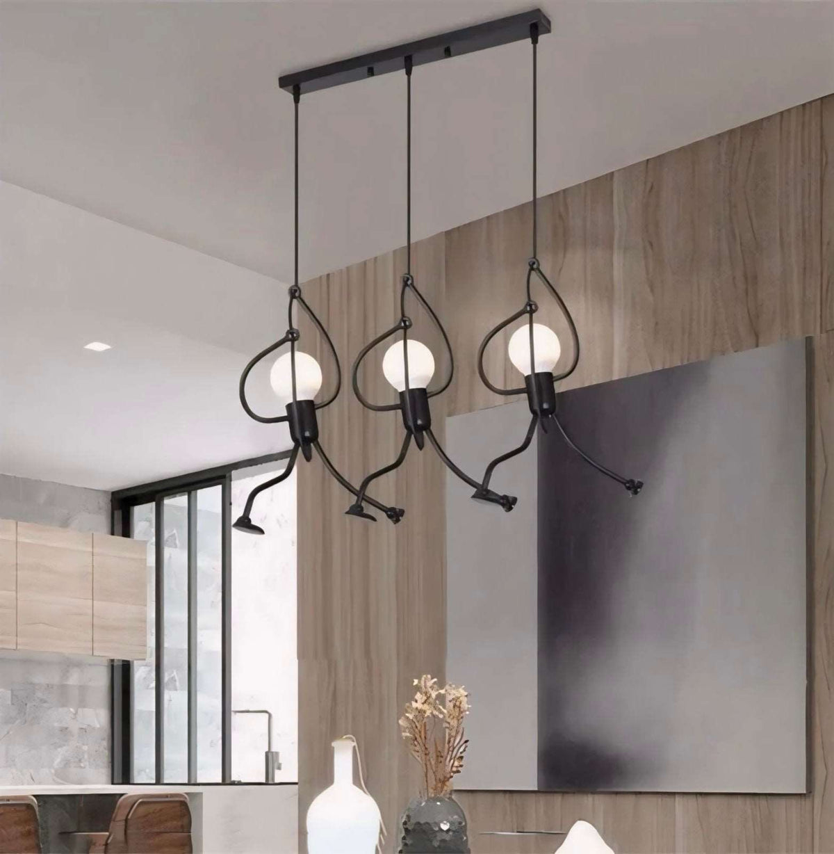 Suspension design grimpeur en fer noir Scalatore, vue 4