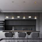 Suspension design scandinave en fer à trois, cinq ou six têtes