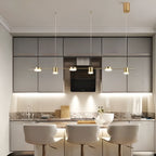 Suspension design scandinave en fer à trois, cinq ou six têtes, vue 2