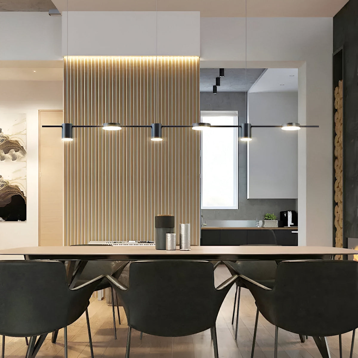 Suspension design scandinave en fer à trois, cinq ou six têtes, vue 4