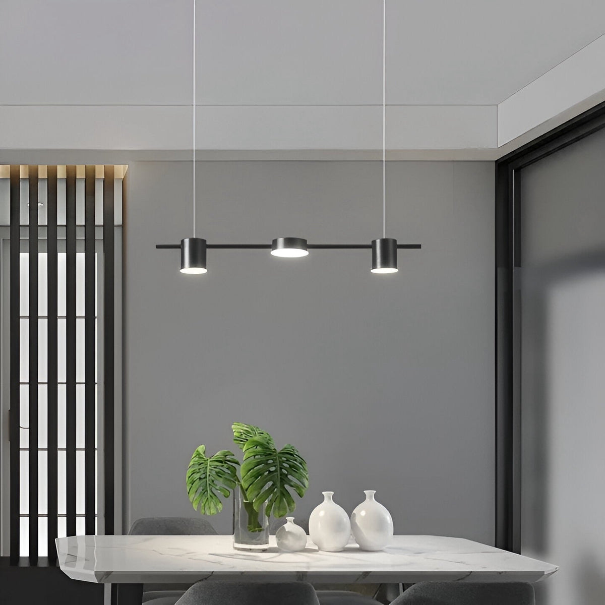 Suspension design scandinave en fer à trois, cinq ou six têtes, vue 6