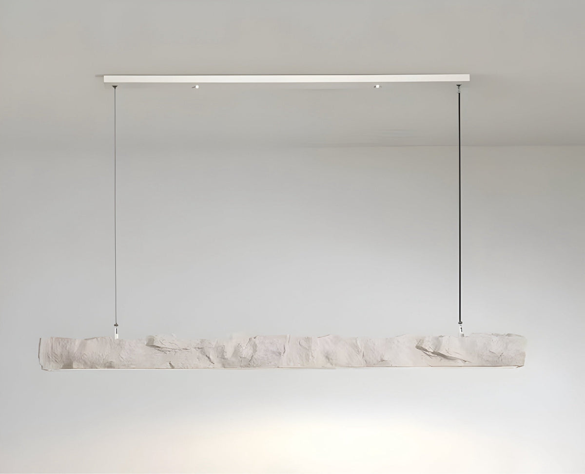 Suspension effet pierre en composite, blanche ou noire, vue 5